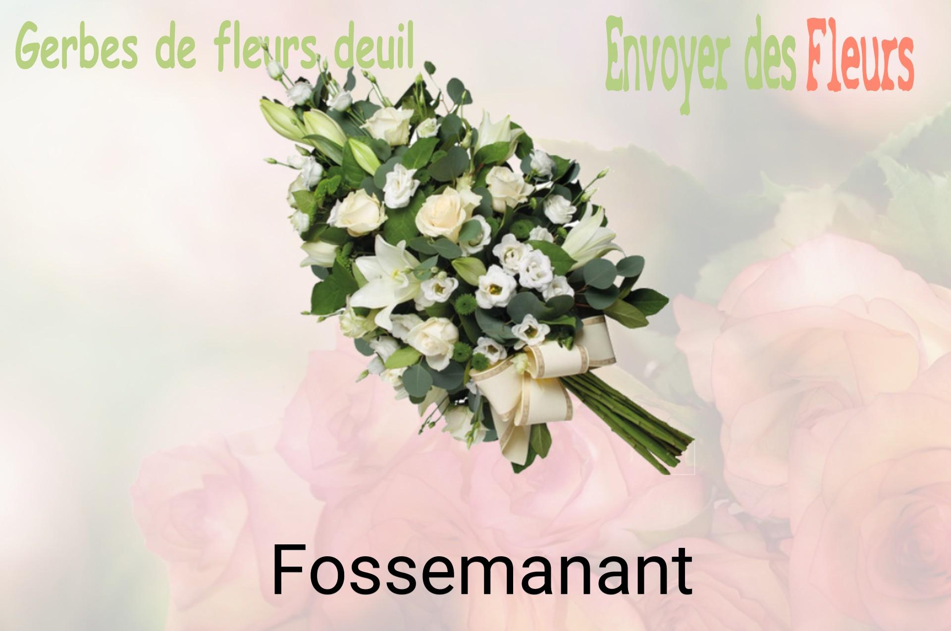 Gerbe de fleurs de deuil livrée à Fossemanant